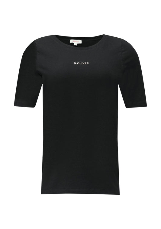 s.Oliver Damen T-Shirt schwarz
