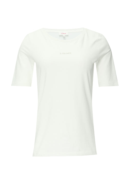 s.Oliver Damen T-Shirt weiß