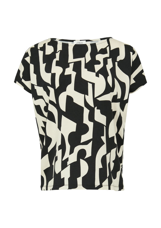 s.Oliver Damen T-Shirt schwarz