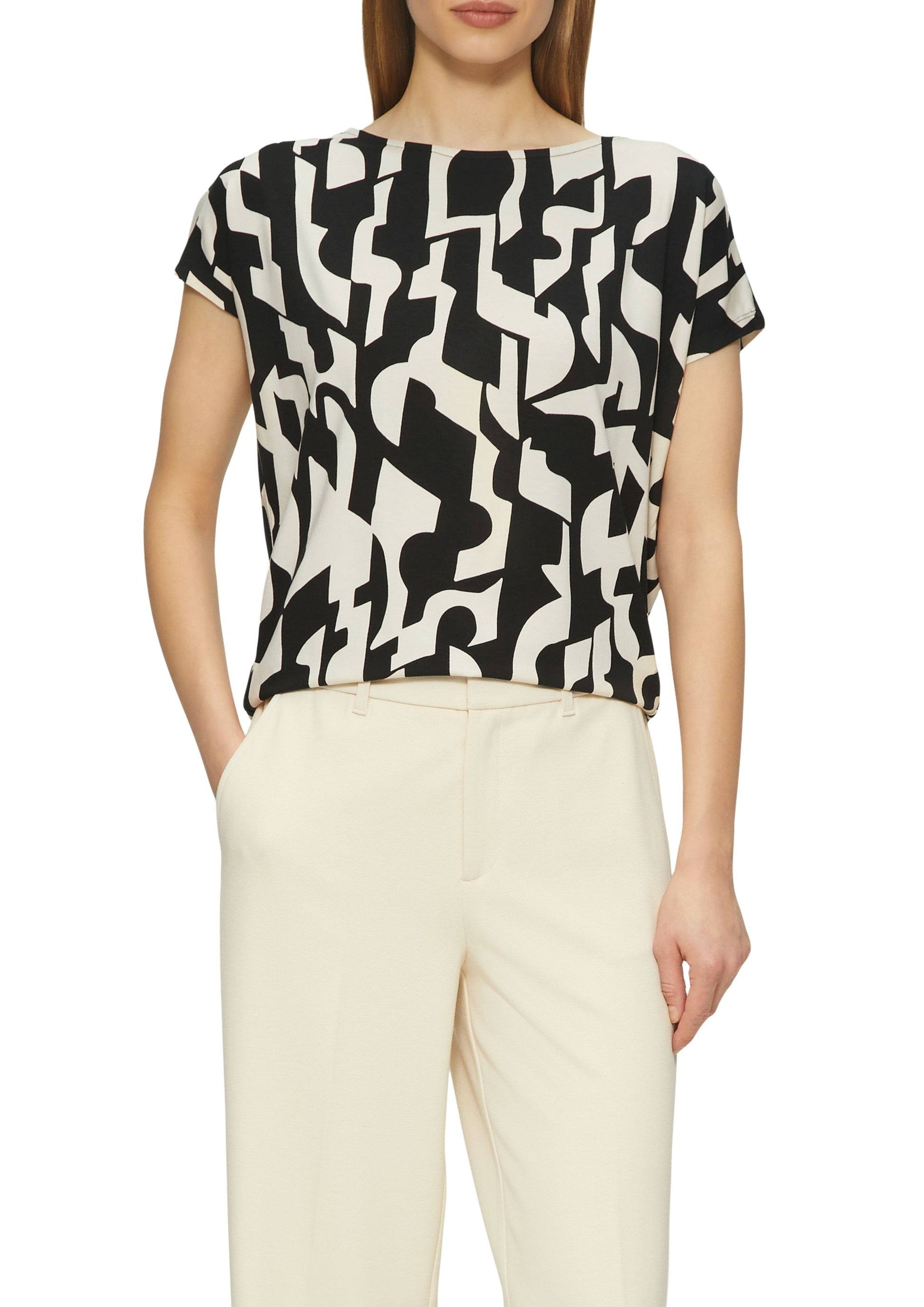 s.Oliver Damen T-Shirt schwarz