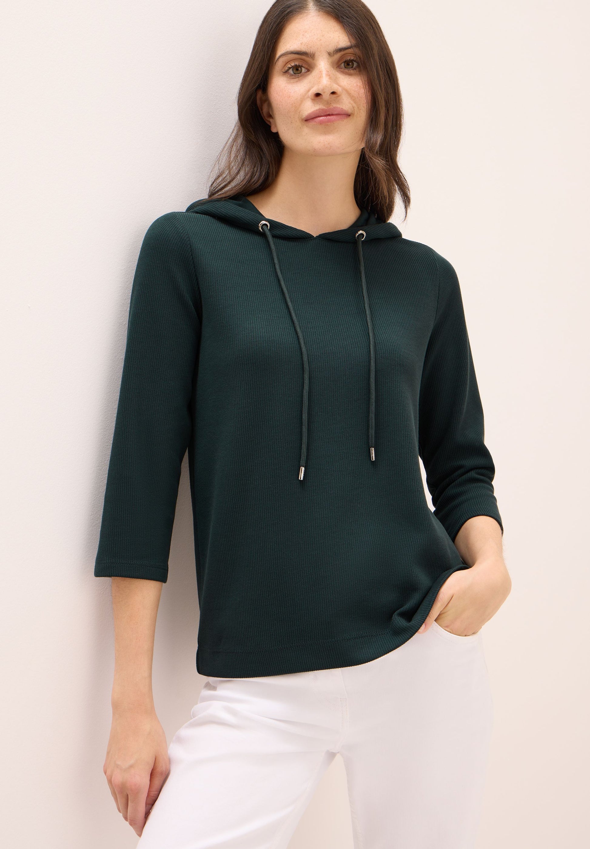 Cecil Damen Hoodie Shirt grün