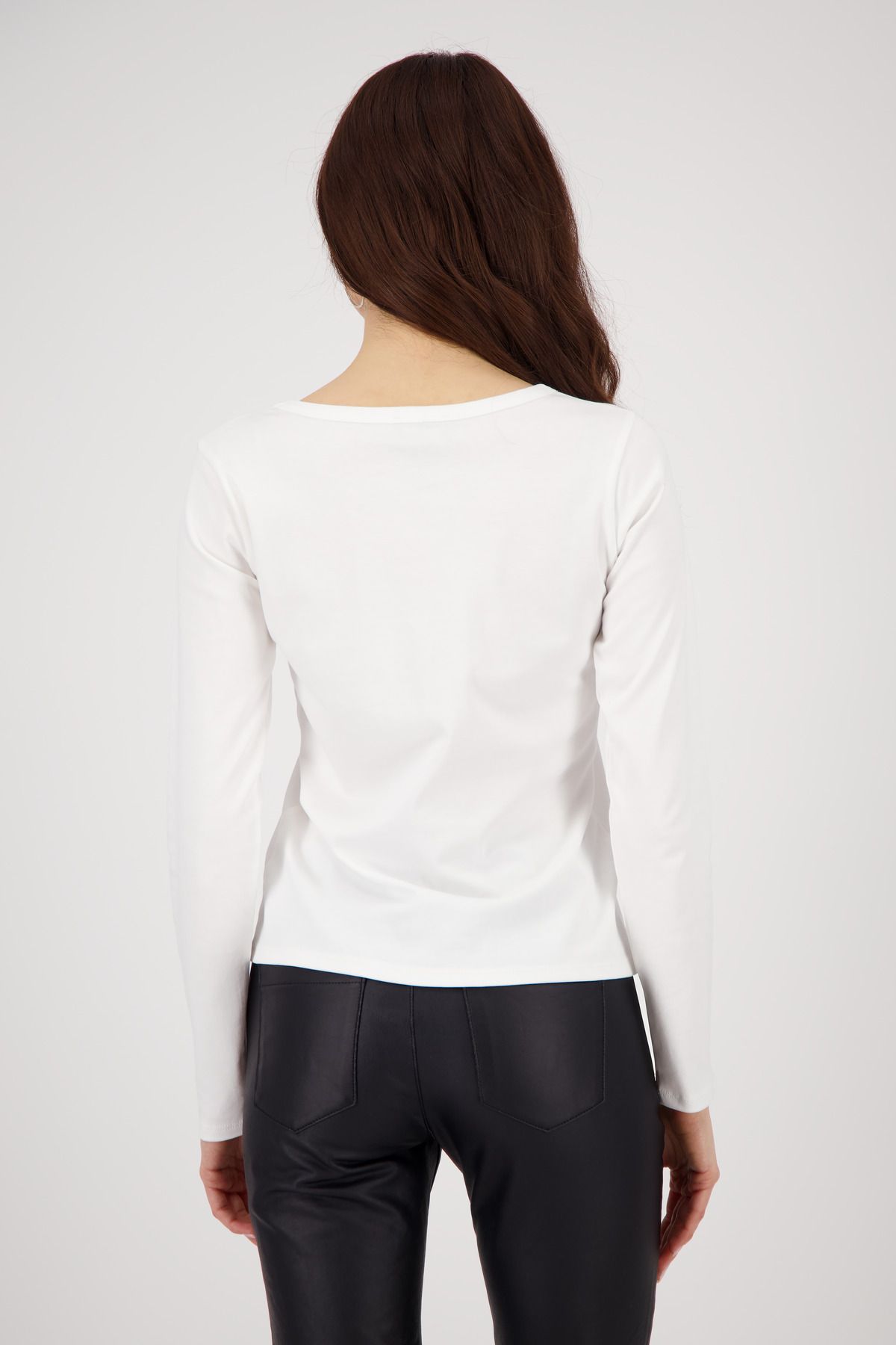 Monari Damen Langarmshirt weiß
