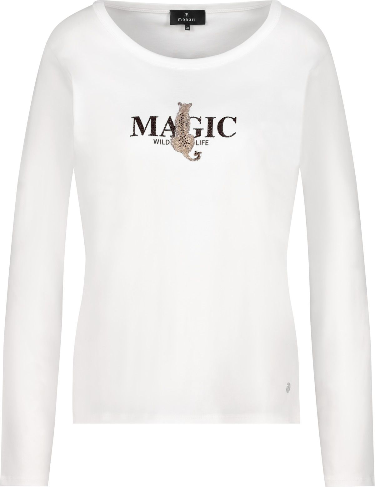 Monari Damen Langarmshirt weiß