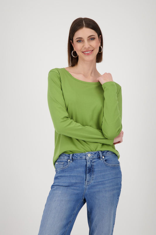 Monari Damen Langarmshirt 44 grün