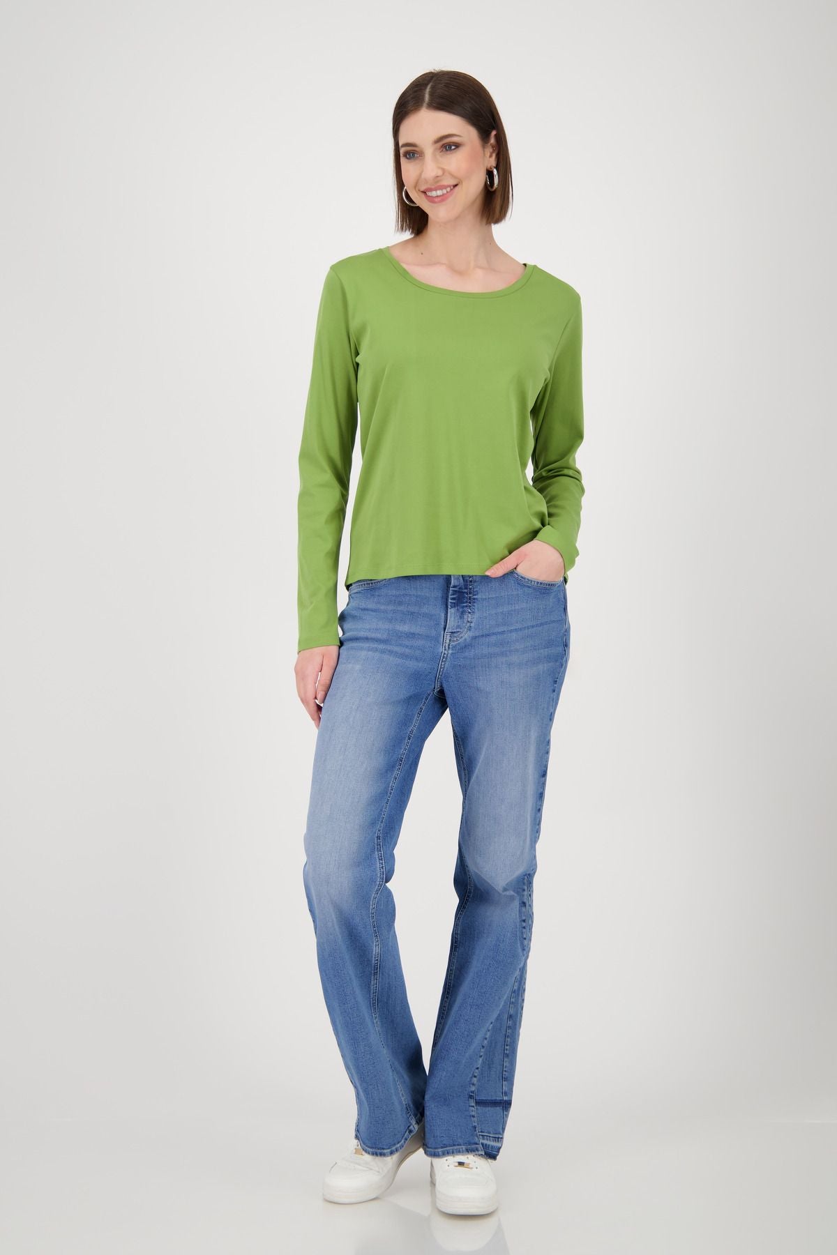 Monari Damen Langarmshirt grün