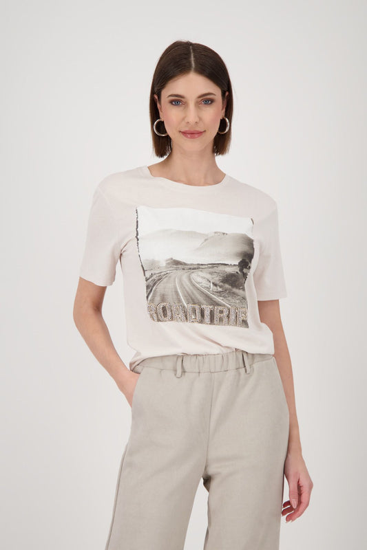 Monari Damen T-Shirt weiß
