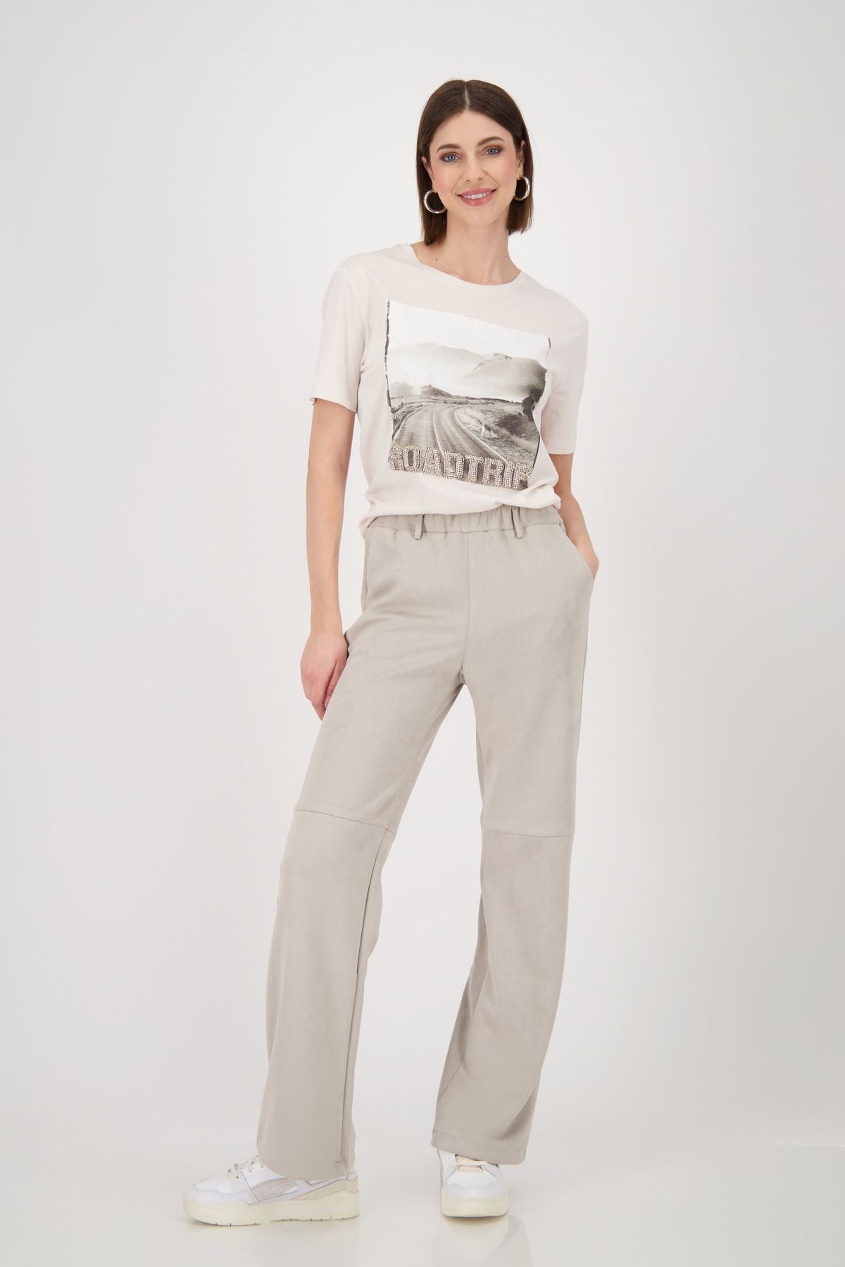 Monari Damen T-Shirt weiß