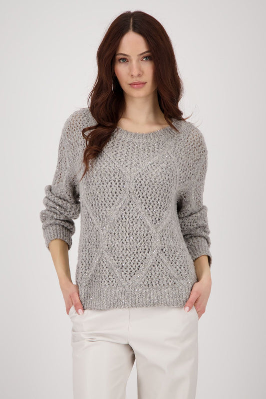 Monari Damen Pullover braun