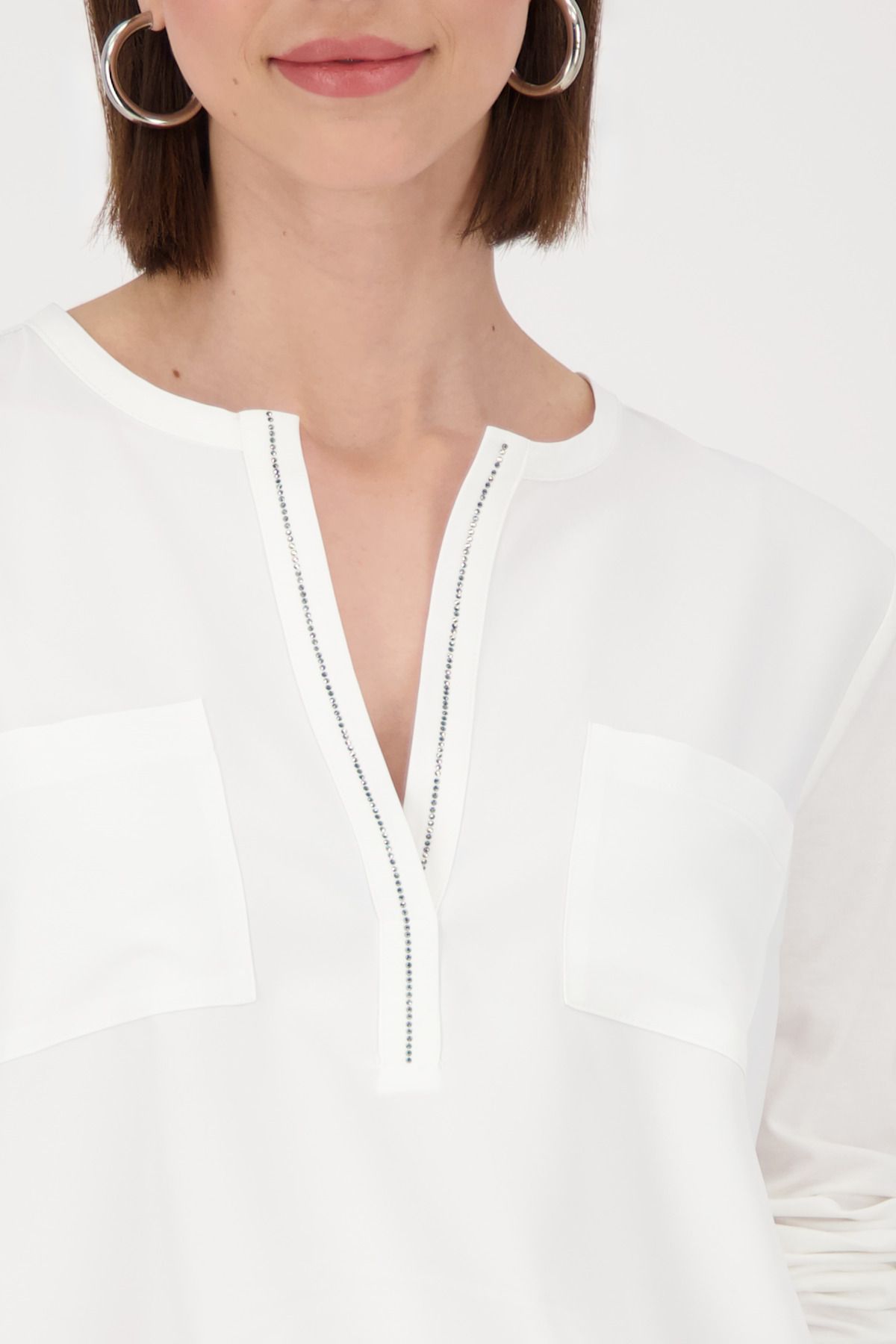 Monari Damen Bluse weiß