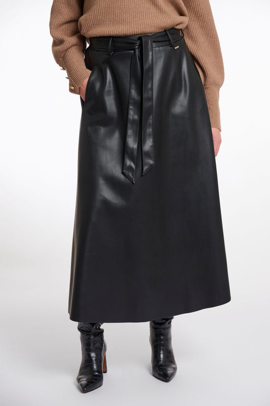 Rino & Pelle Damen Lederimitatrock Chelsea 44 schwarz