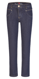 Buena Vista Damen Jeans Anna C straight cropped stretch denim blau