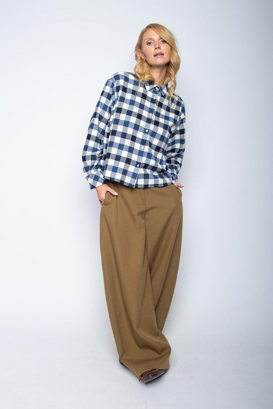 Emily van den Bergh Damen Bluse blau