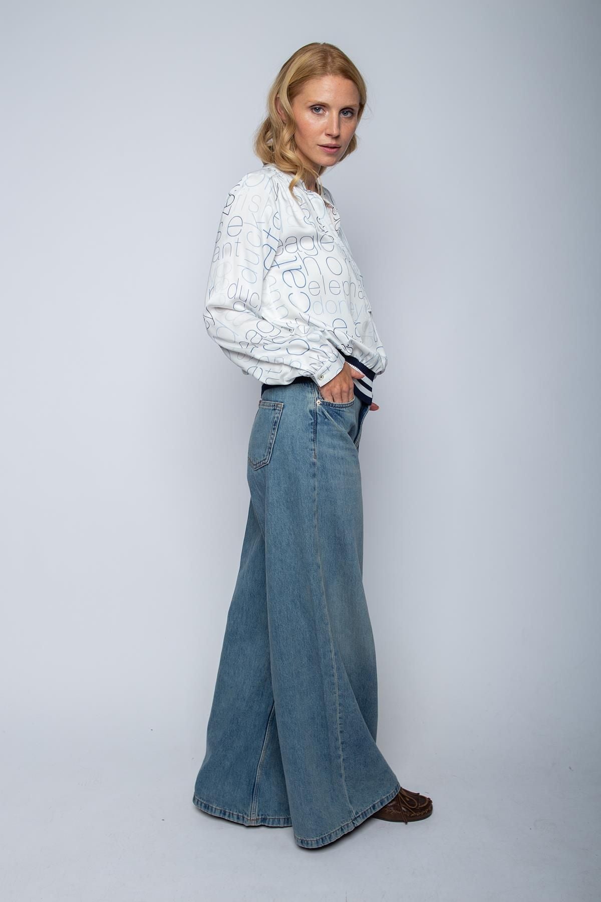 Emily van den Bergh Damen Bluse weiß