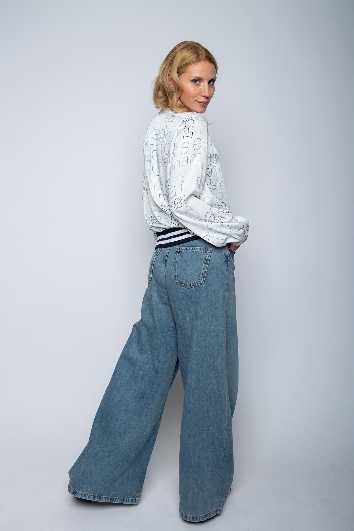 Emily van den Bergh Damen Bluse weiß