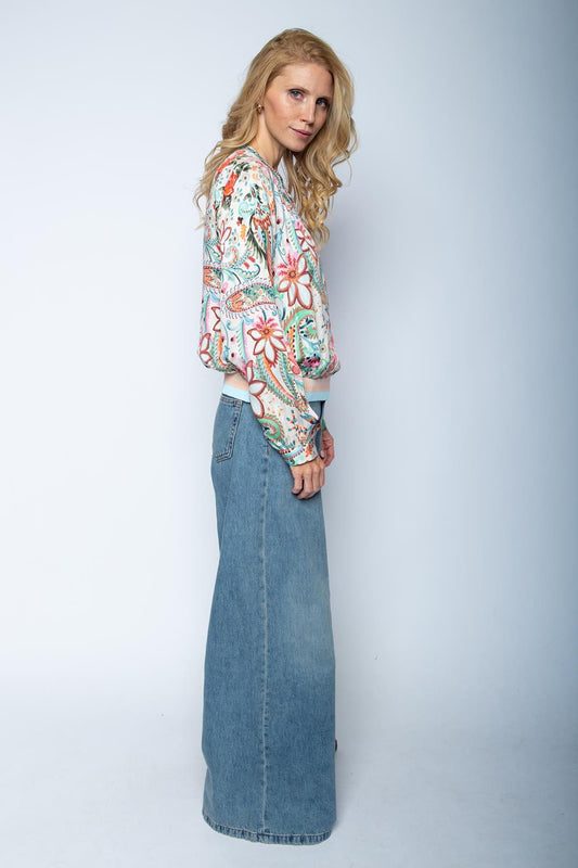Emily van den Bergh Damen Bluse rot