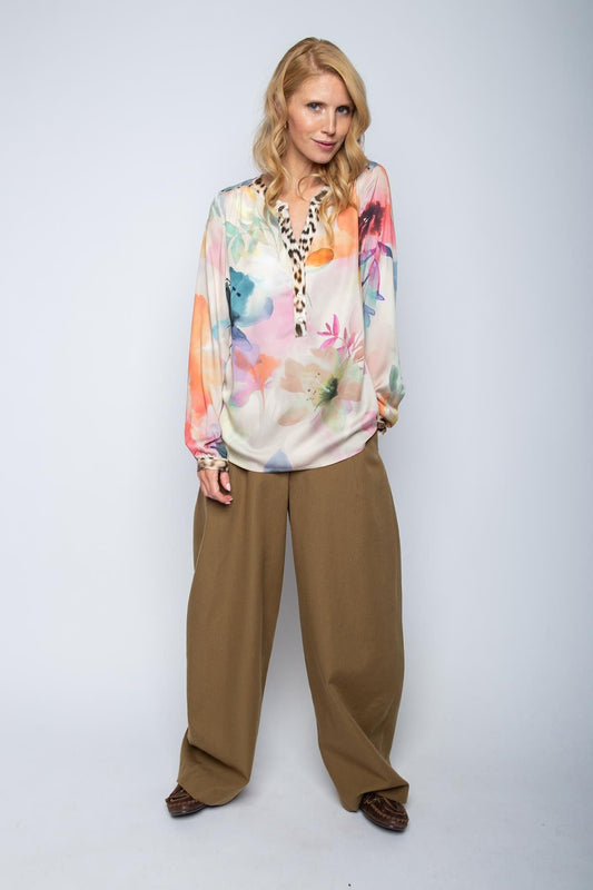 Emily van den Bergh Damen Bluse beige