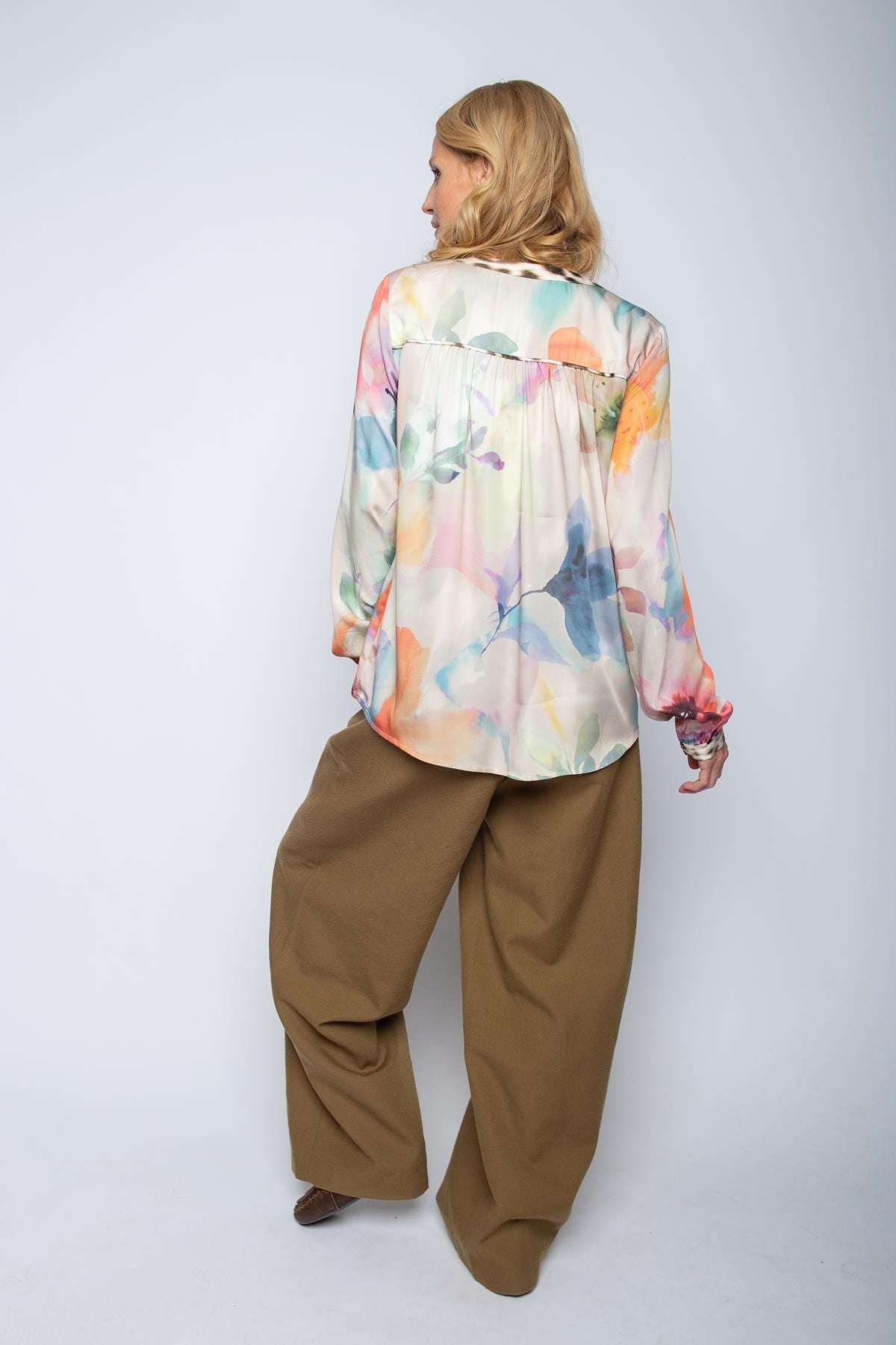 Emily van den Bergh Damen Bluse beige