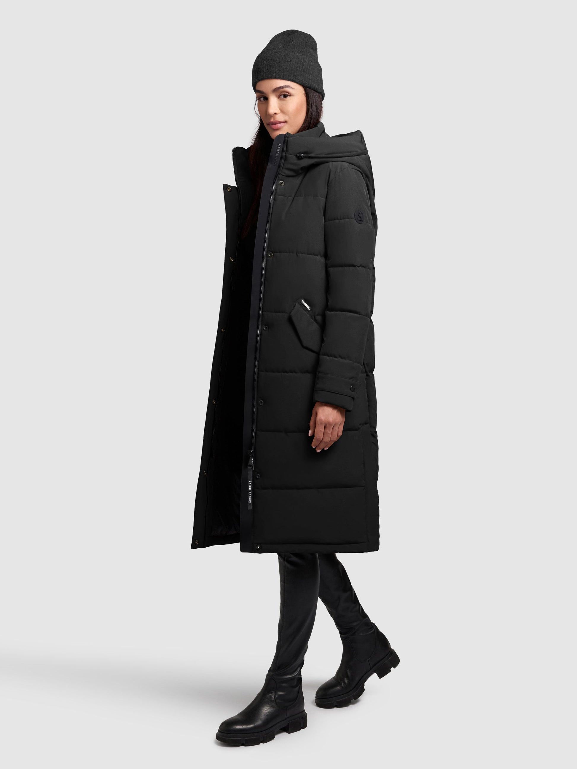 khujo Damen Wintermantel DAIRI schwarz