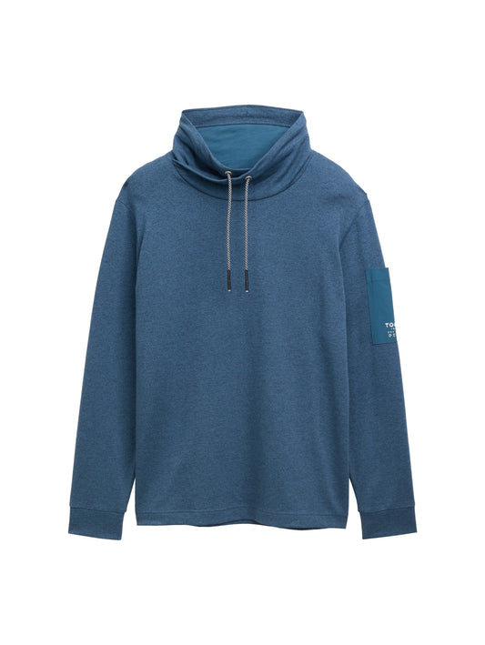 Tom Tailor Herren Snood Langarmshirt blau