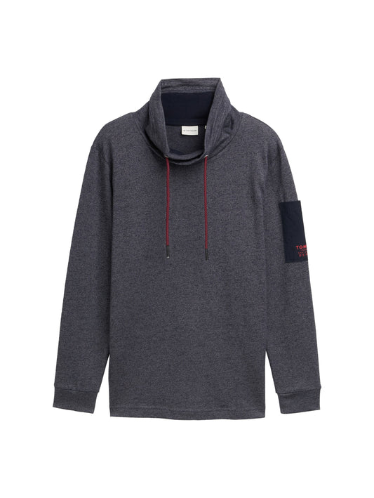 Tom Tailor Herren Snood Langarmshirt grau