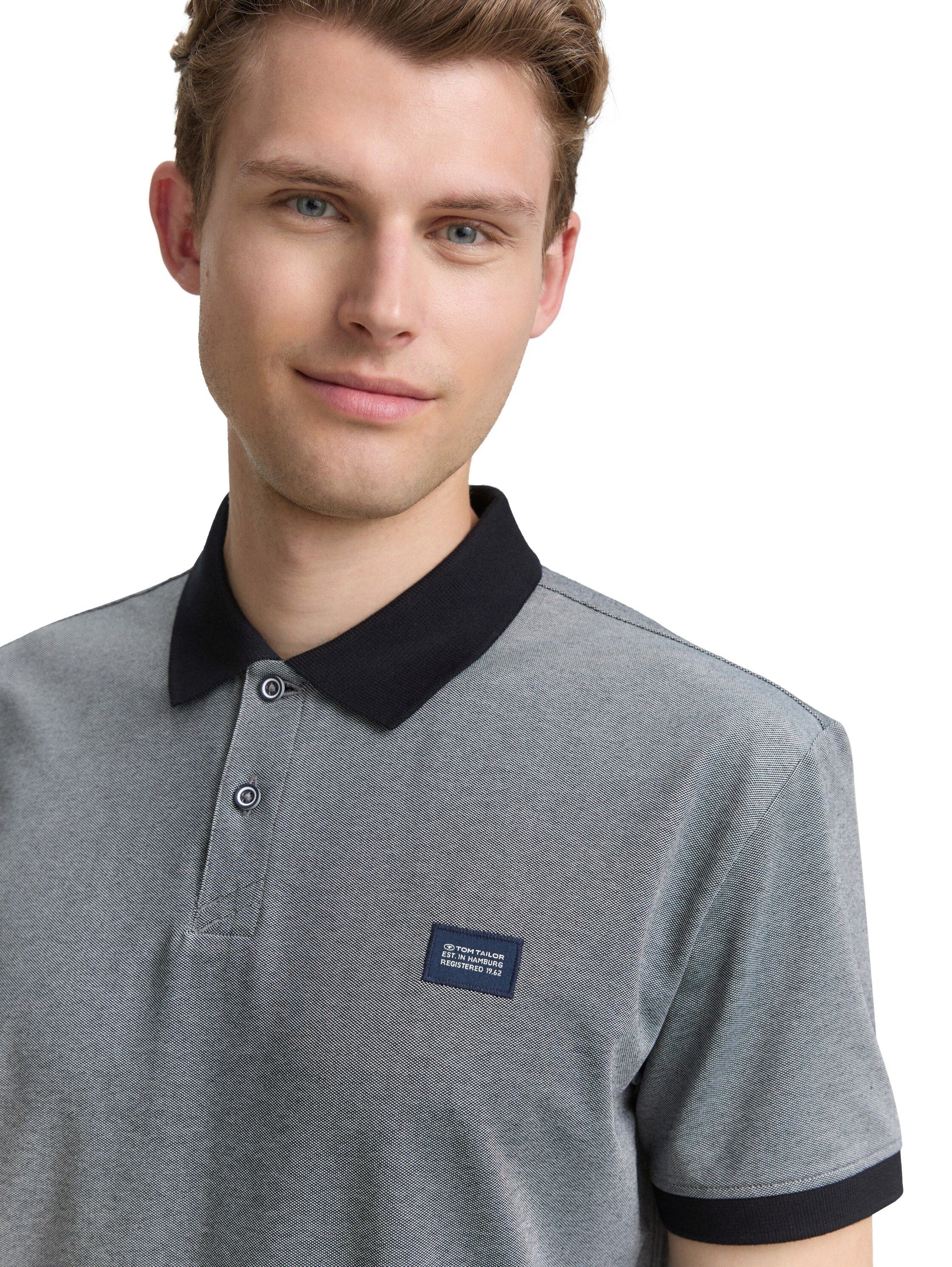 Tom Tailor Herren Piqué Poloshirt blau