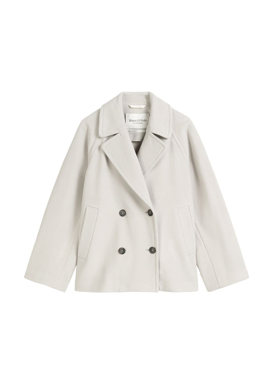 Marc O'Polo Damen Cape-Jacke relaxed weiß