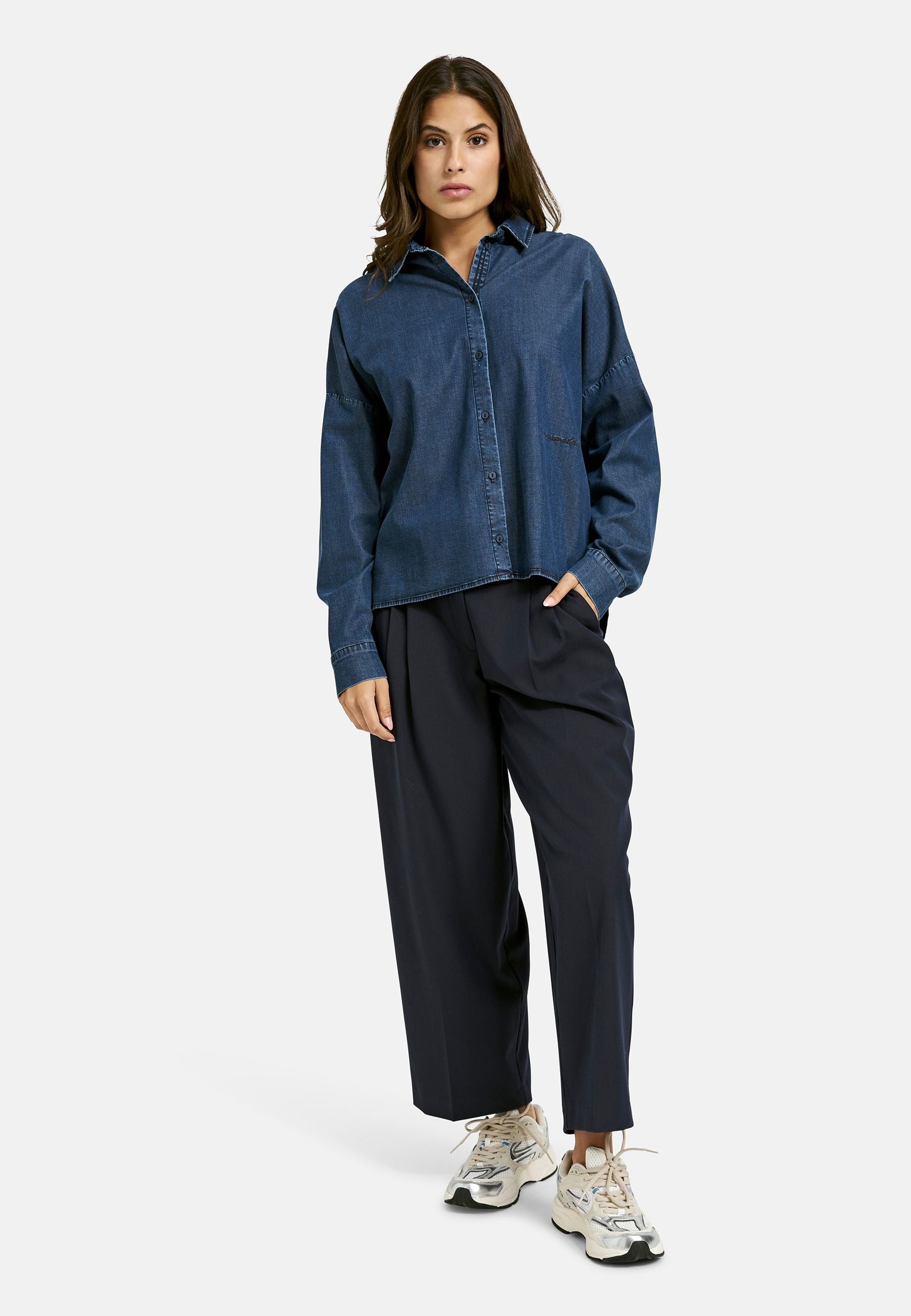 Smith&Soul Damen Denim Bluse blau