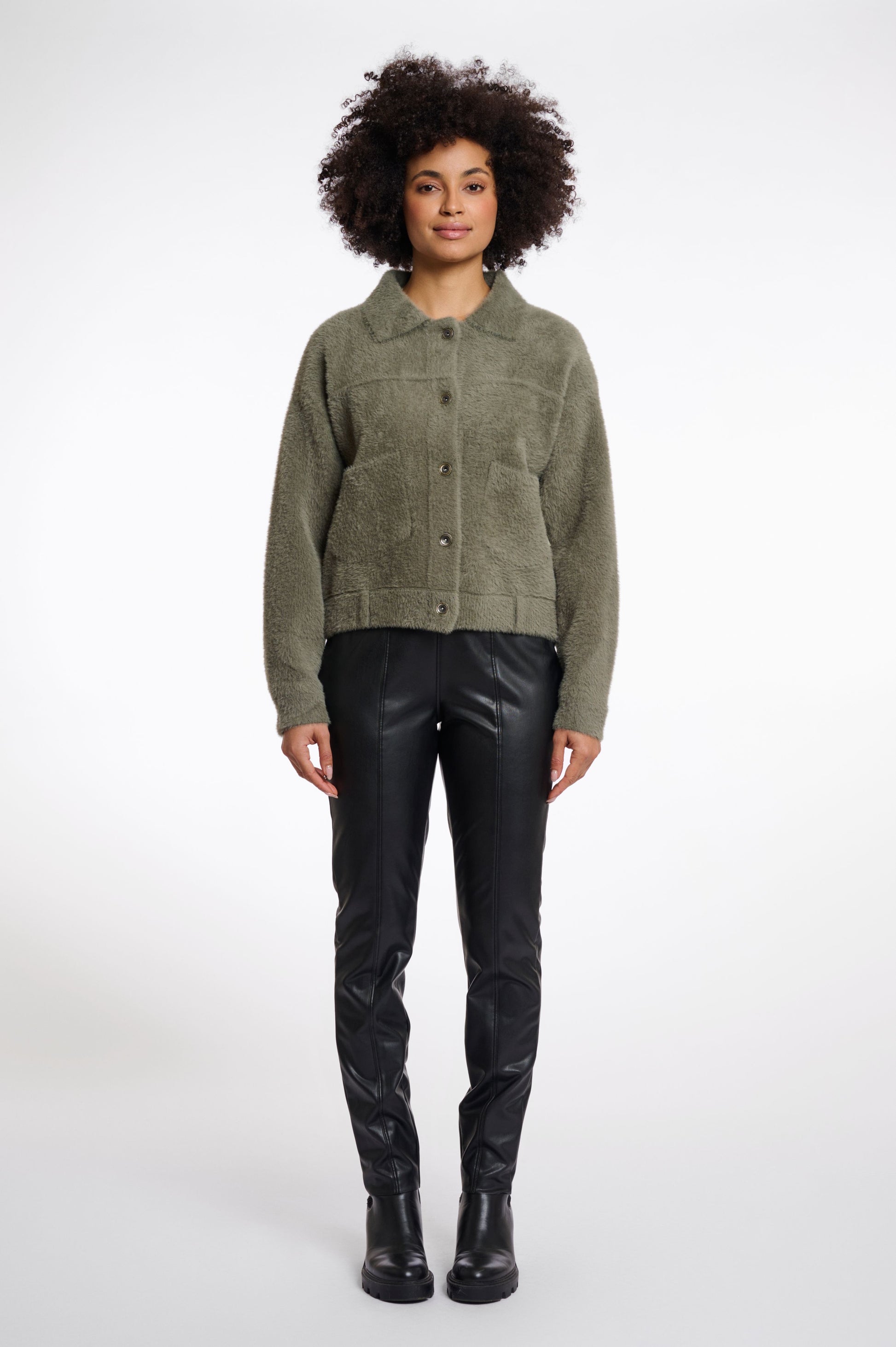 Rino&Pelle Damen Sweatjacke khaki