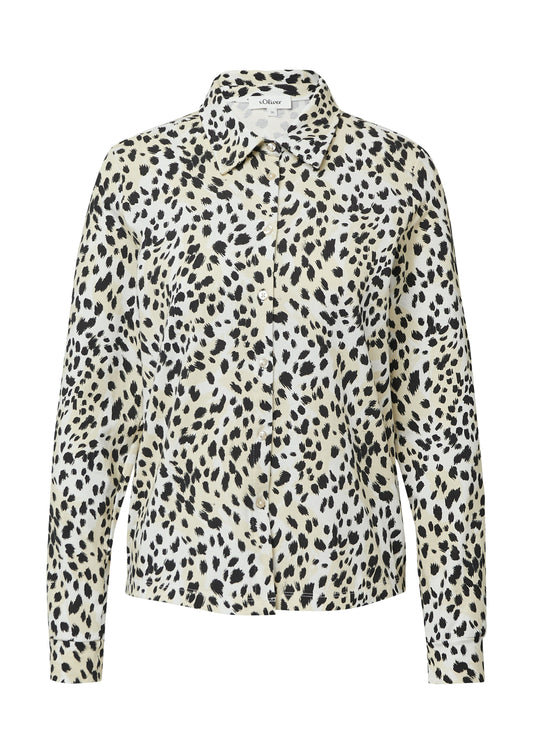 s. Oliver Damen Bluse aus Jersey creme