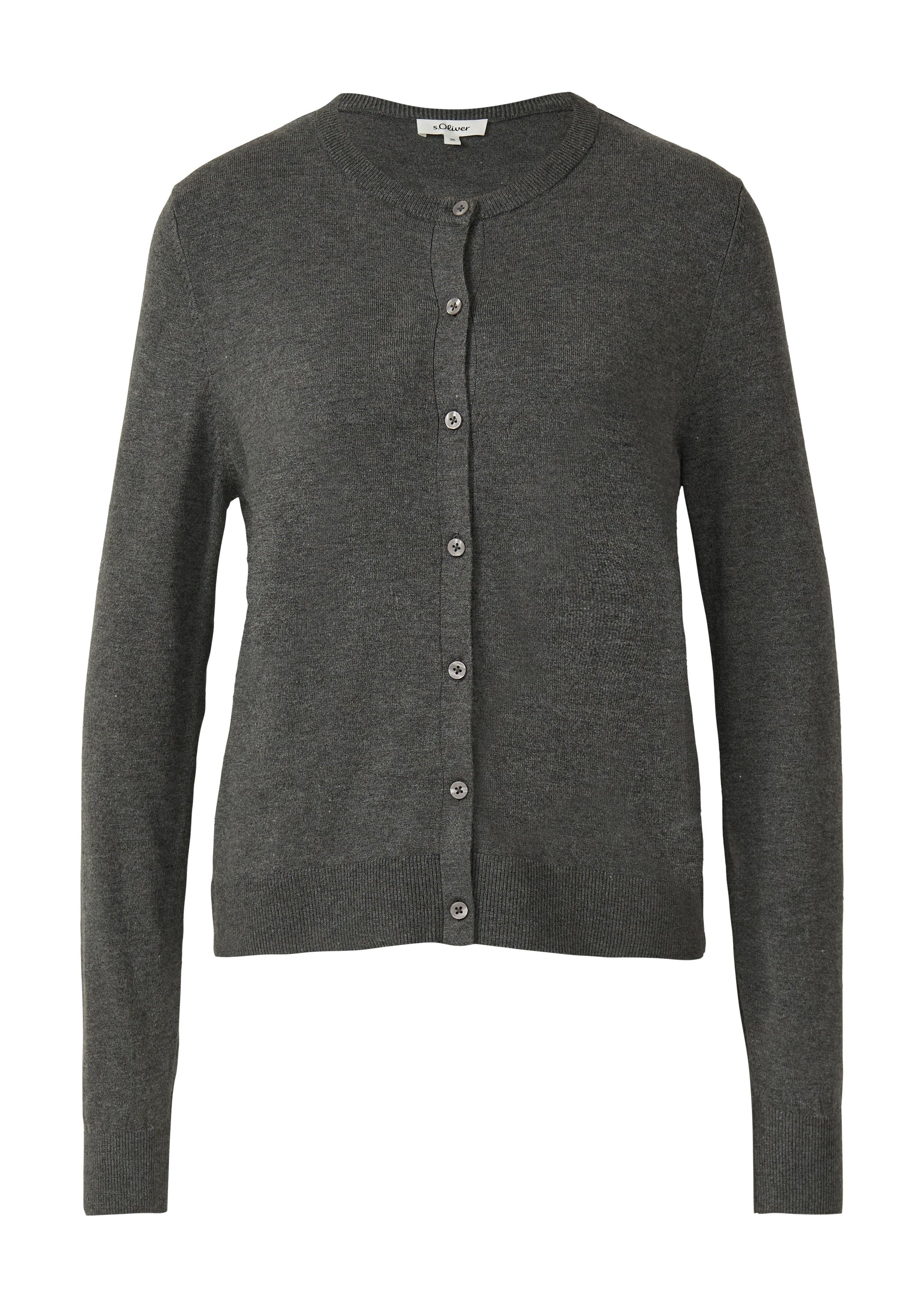 s.Oliver Damen Strickjacke grau