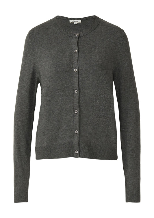 s.Oliver Damen Strickjacke grau