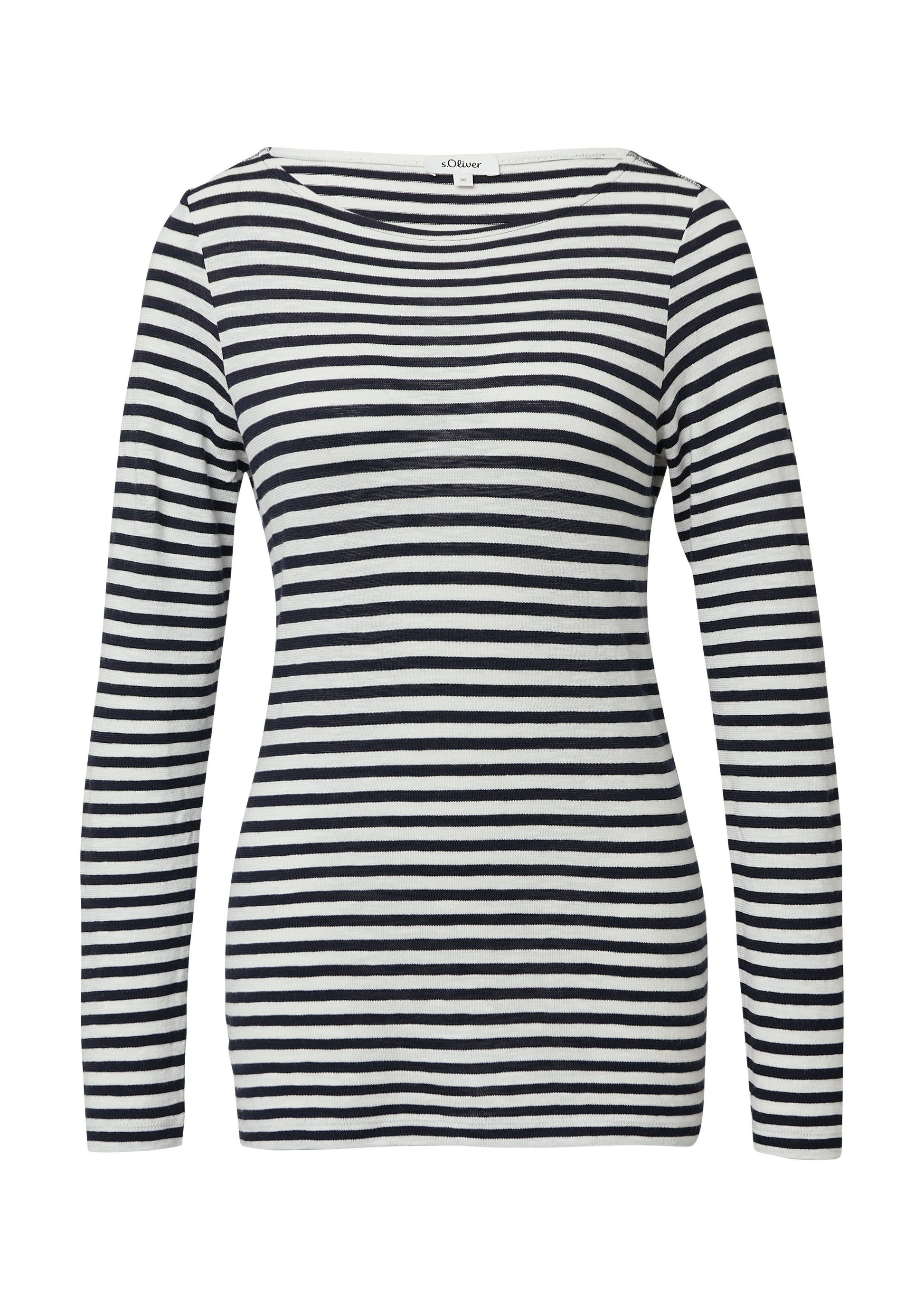 s.Oliver Damen Langarmshirt blau