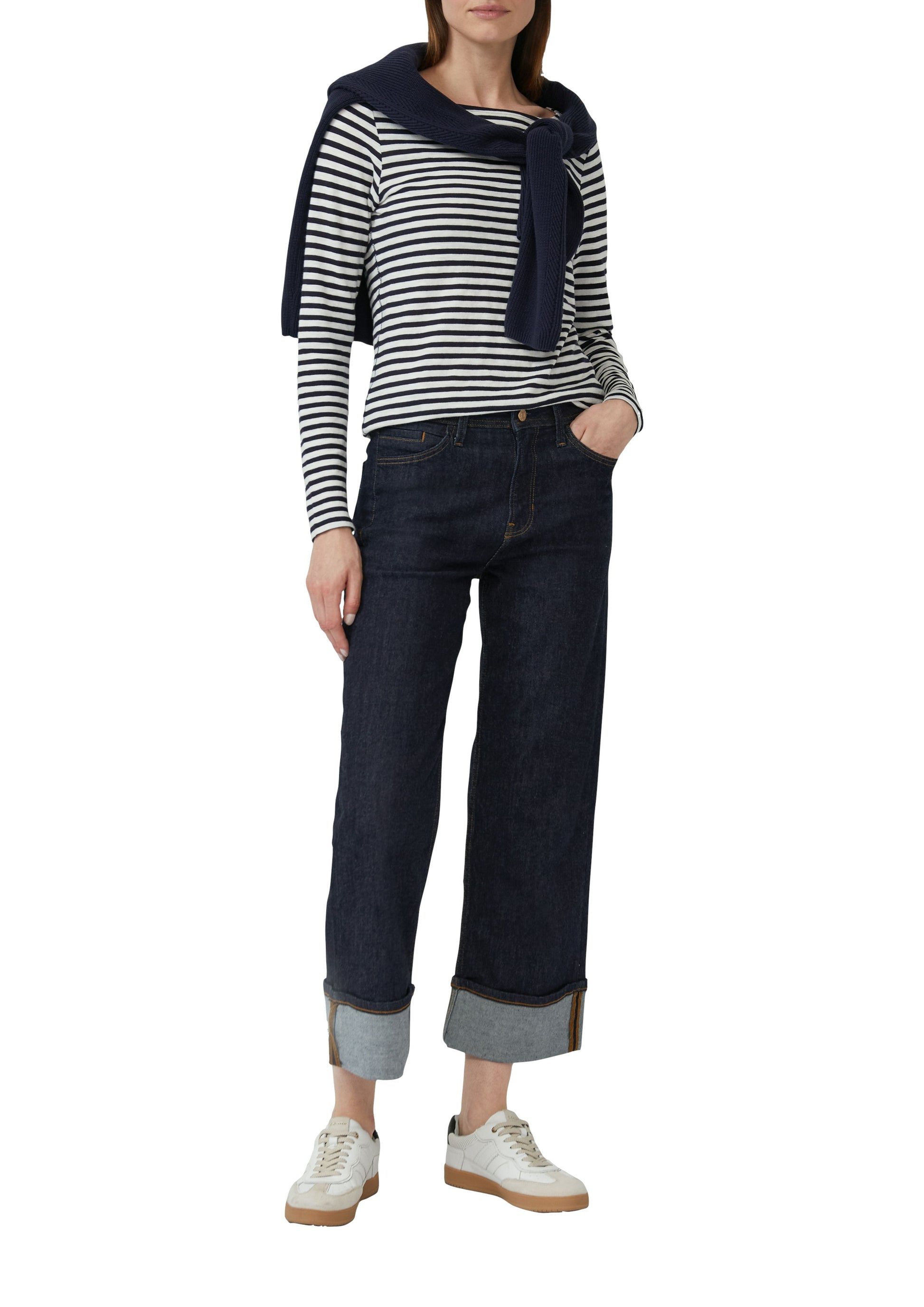 s.Oliver Damen Langarmshirt blau