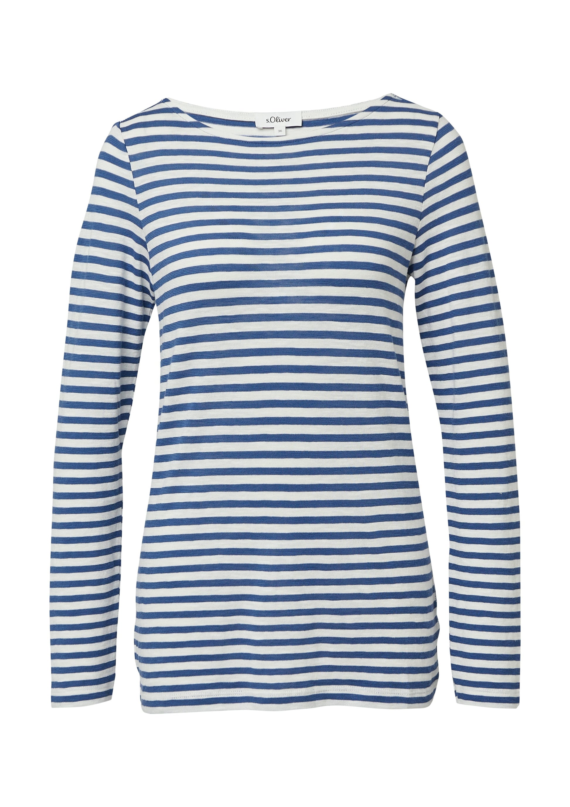 s.Oliver Damen Langarmshirt blau