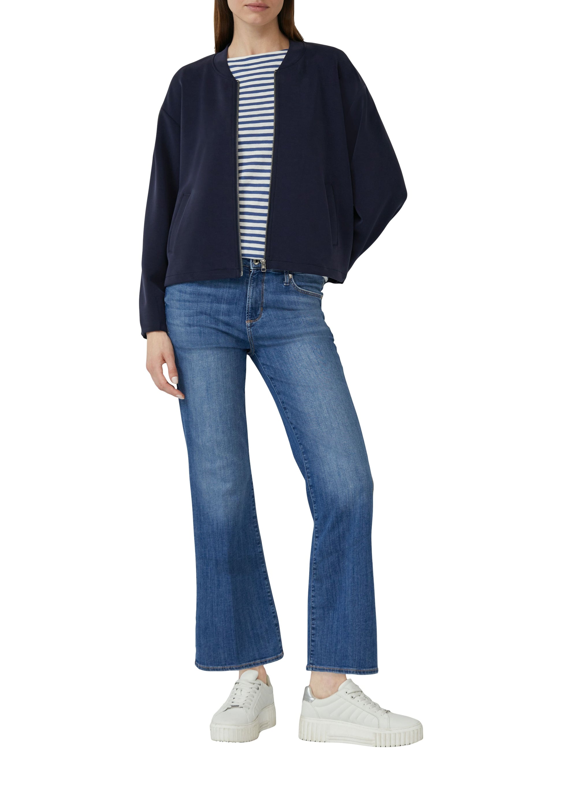 s.Oliver Damen Langarmshirt blau