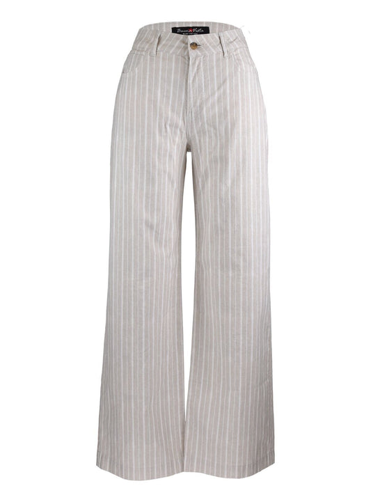 Buena Vista Damen Hose Wide Leg linen blend beige