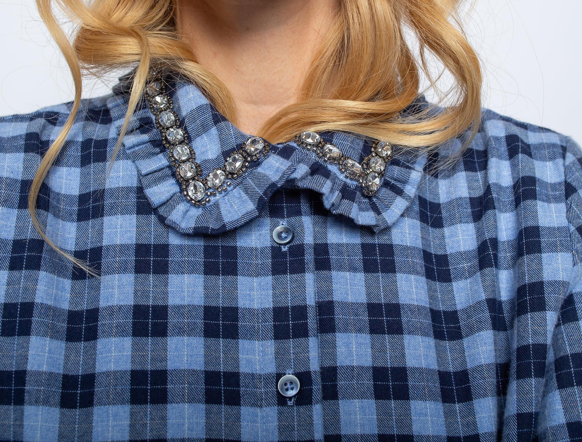Emily van den Bergh Damen Bluse blau