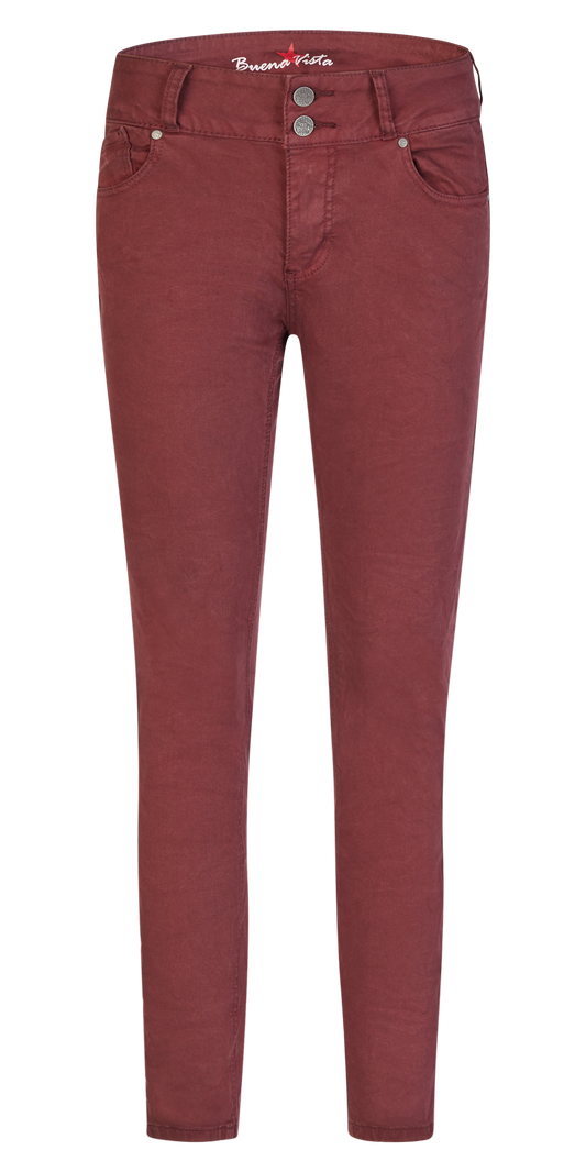 Buena Vista Damen Jeans Tummyless stretch twill rot