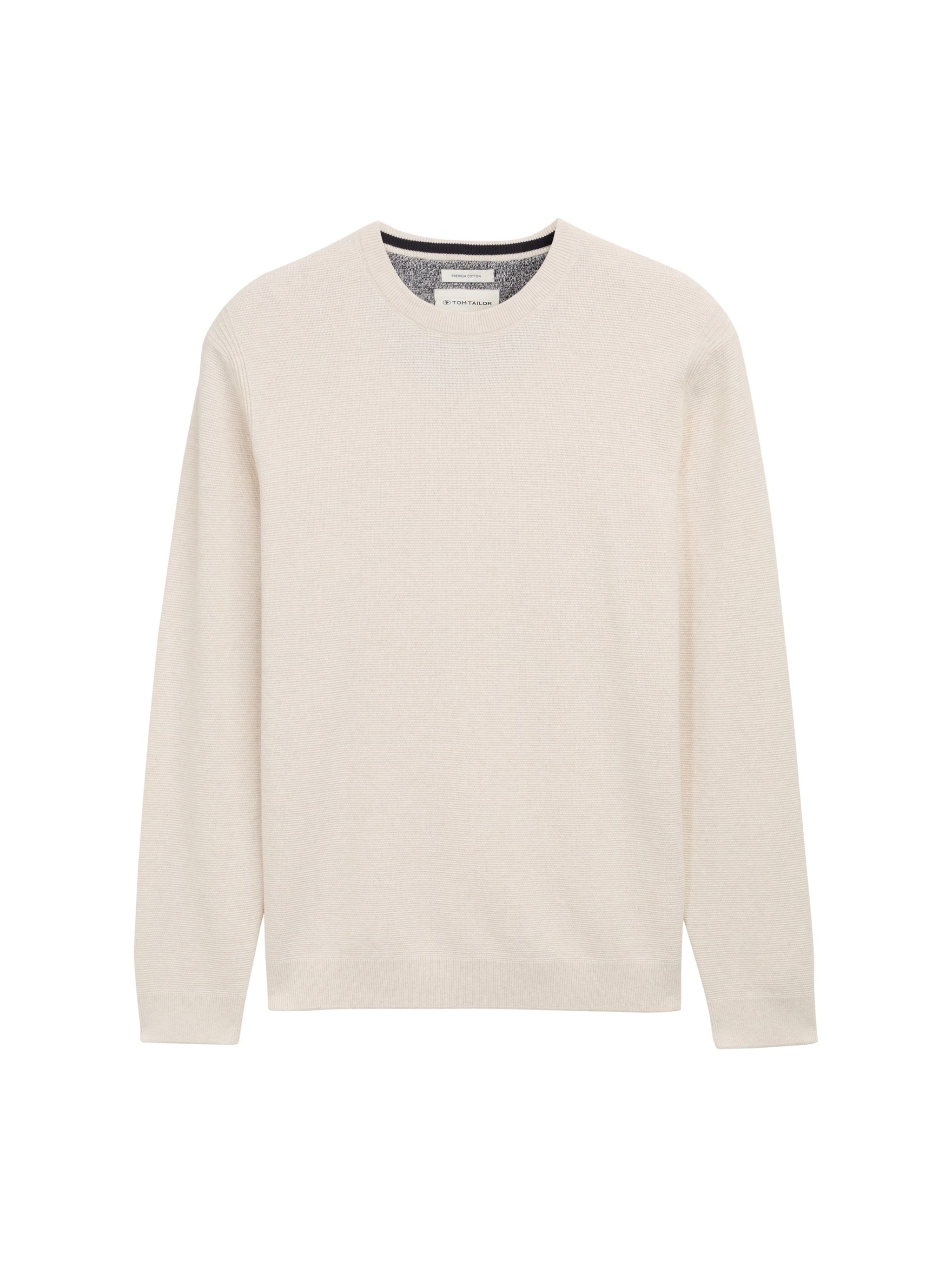 Tom Tailor Herren Strickpullover XXXL weiß