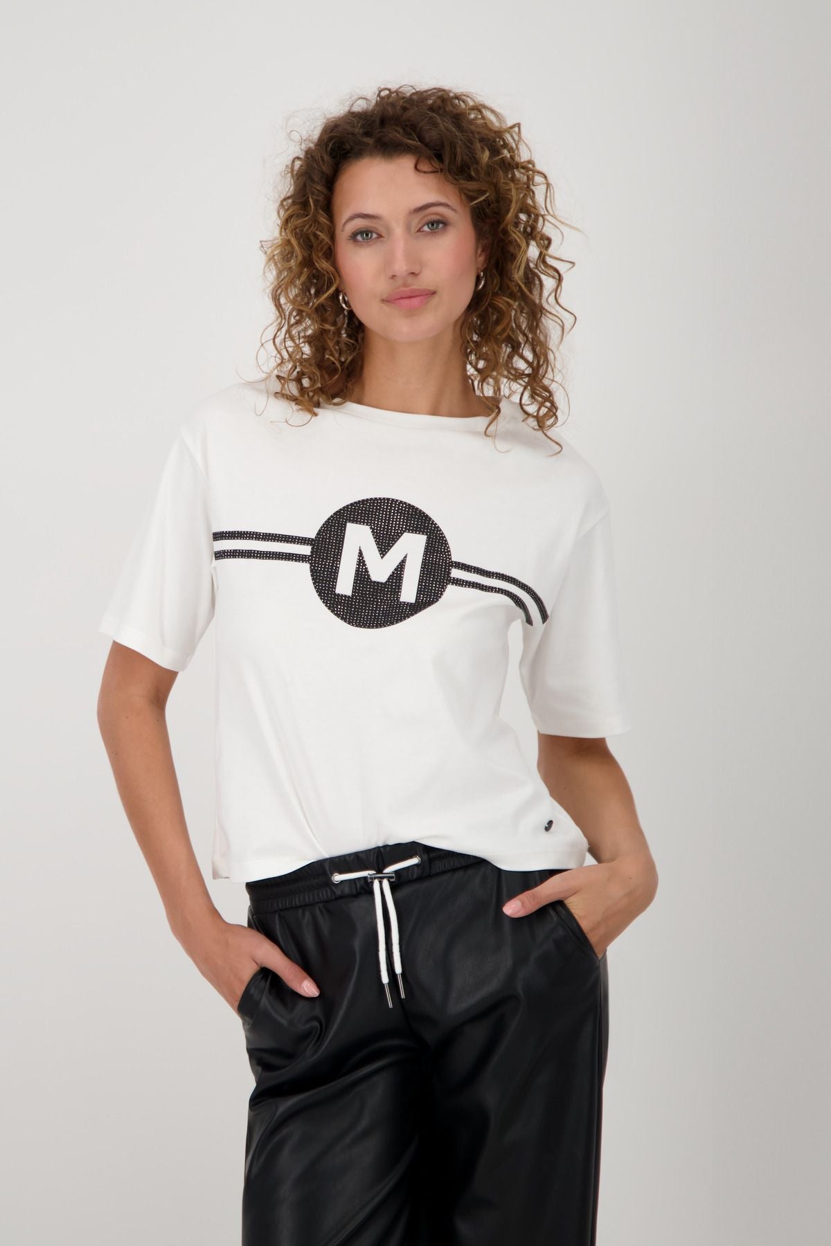 Monari Damen T-Shirt weiß