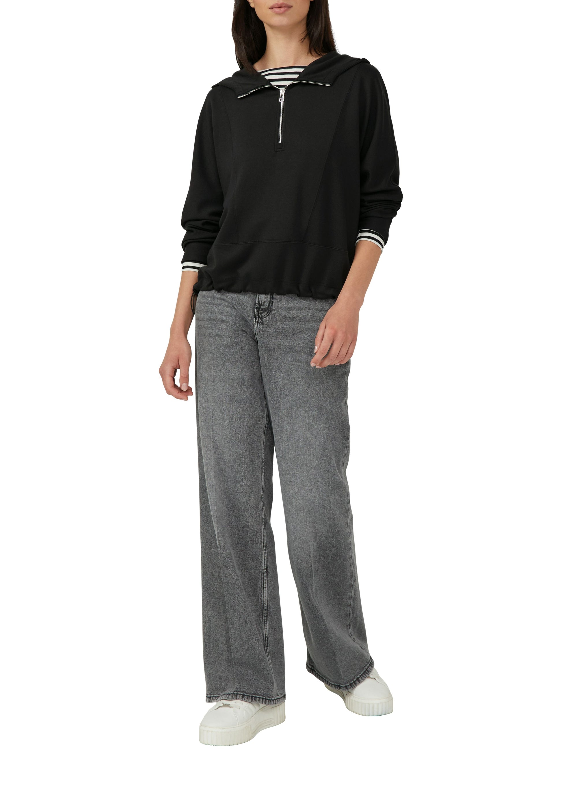s.Oliver Damen Sweatshirt schwarz
