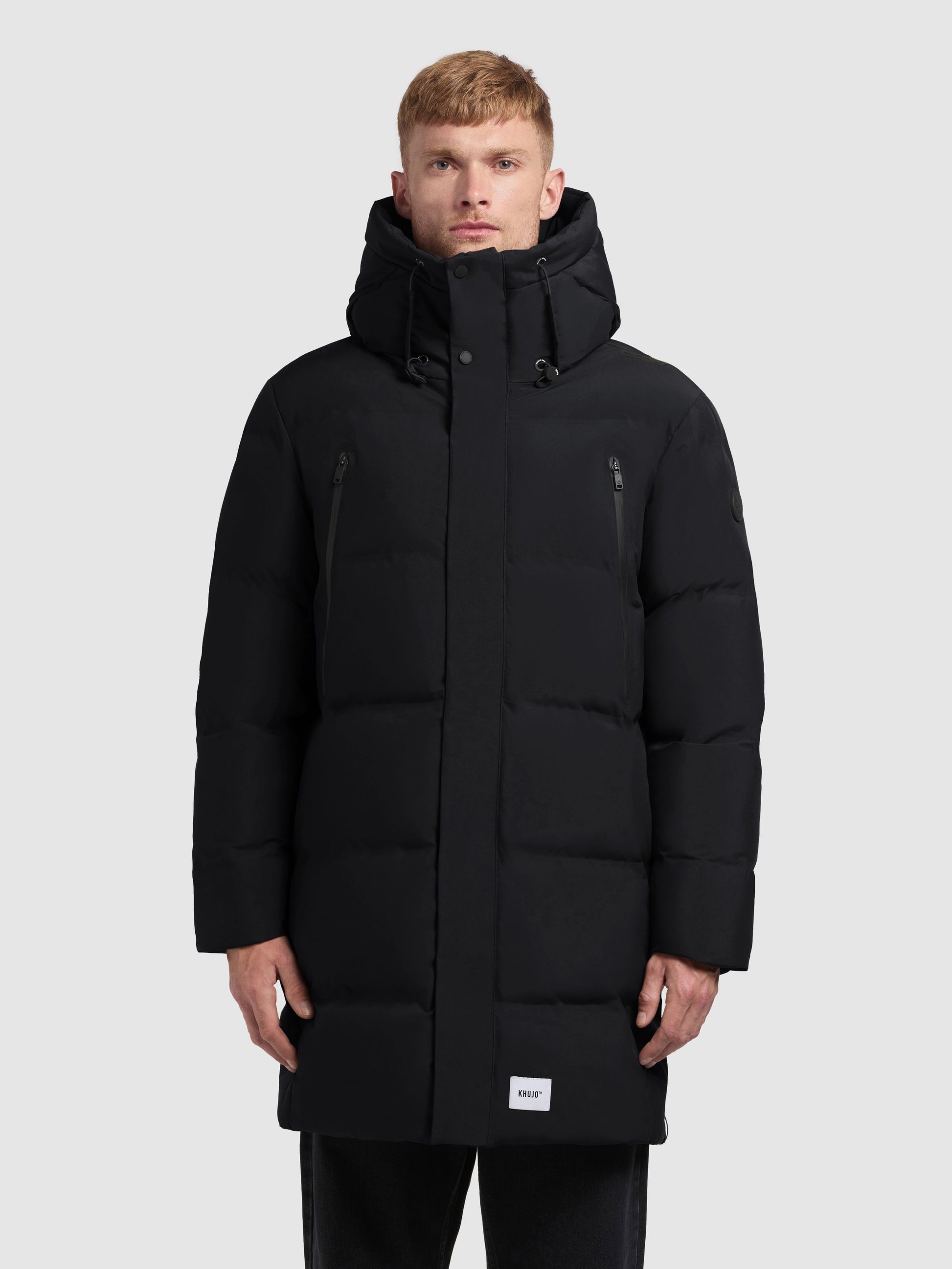 khujo Herren Mantel MORSE2 schwarz