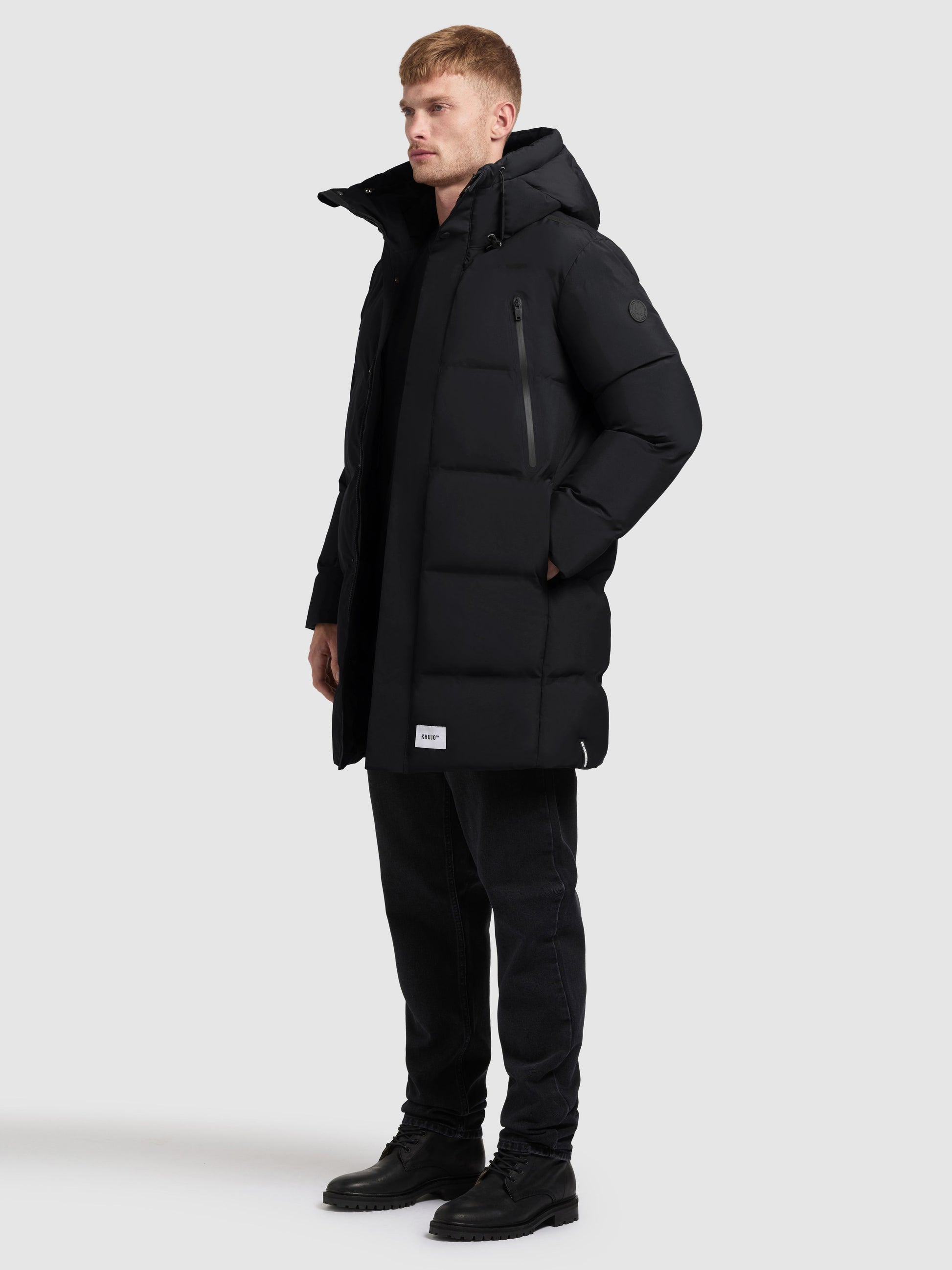 khujo Herren Mantel MORSE2 schwarz