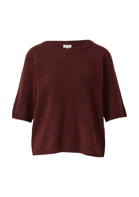 s.Oliver Damen Kurzarmpullover rot