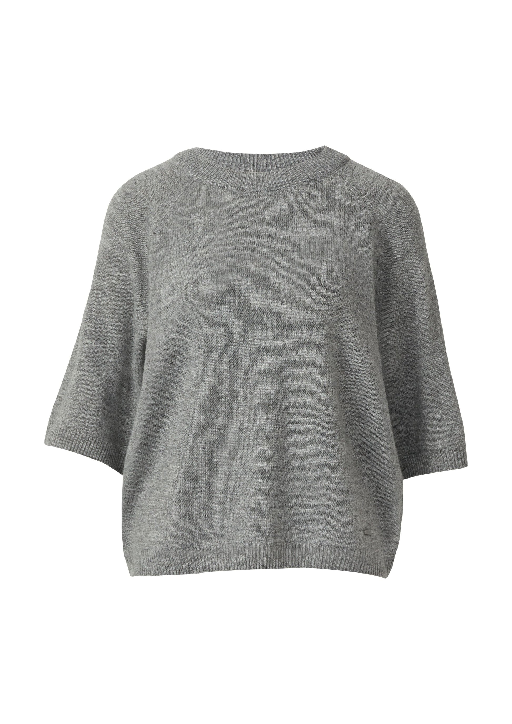 s.Oliver Damen Kurzarmpullover grau