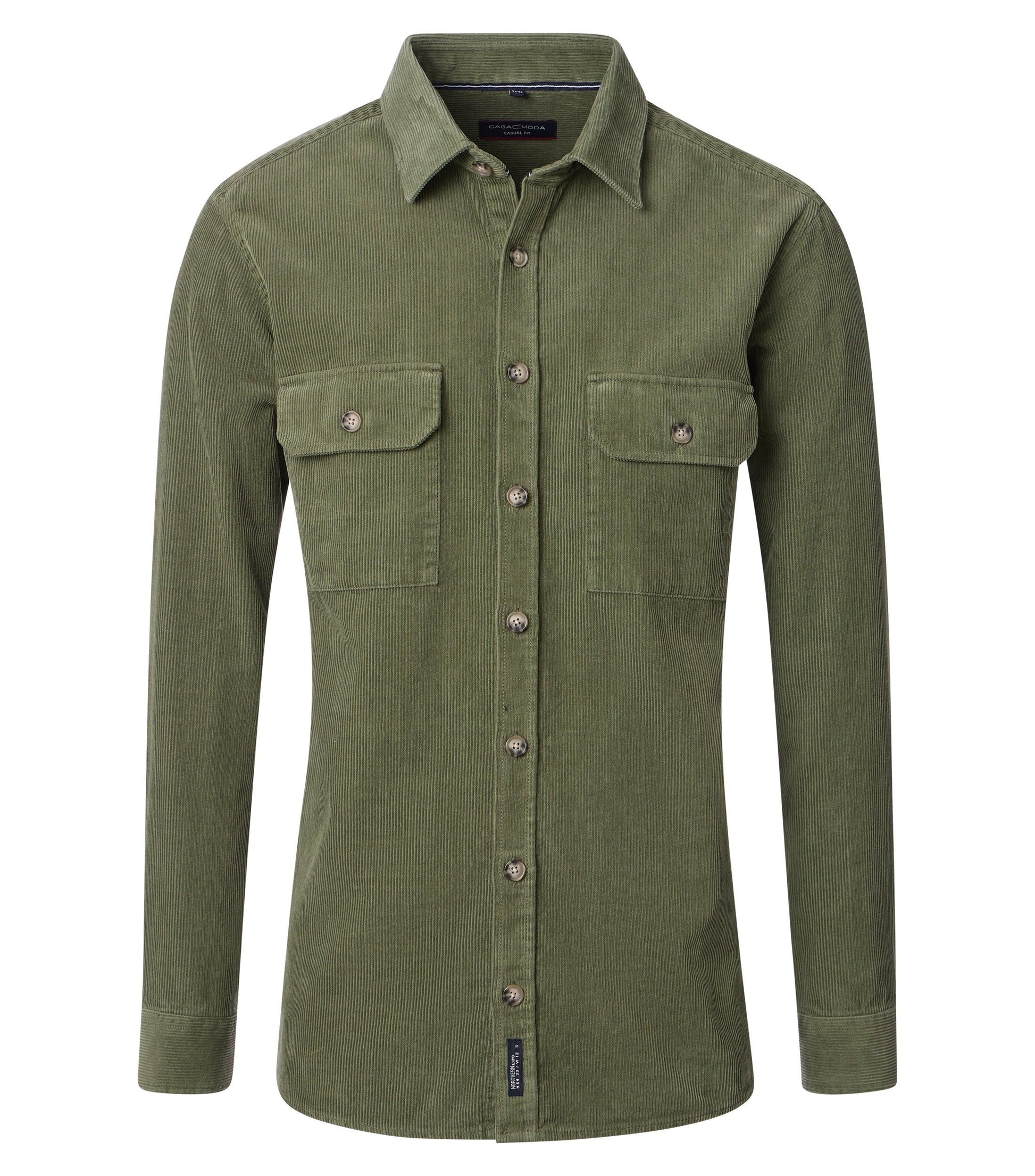 Casa Moda Herren Hemdjacke grün