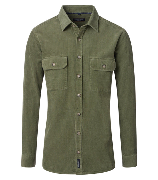 Casa Moda Herren Hemdjacke grün