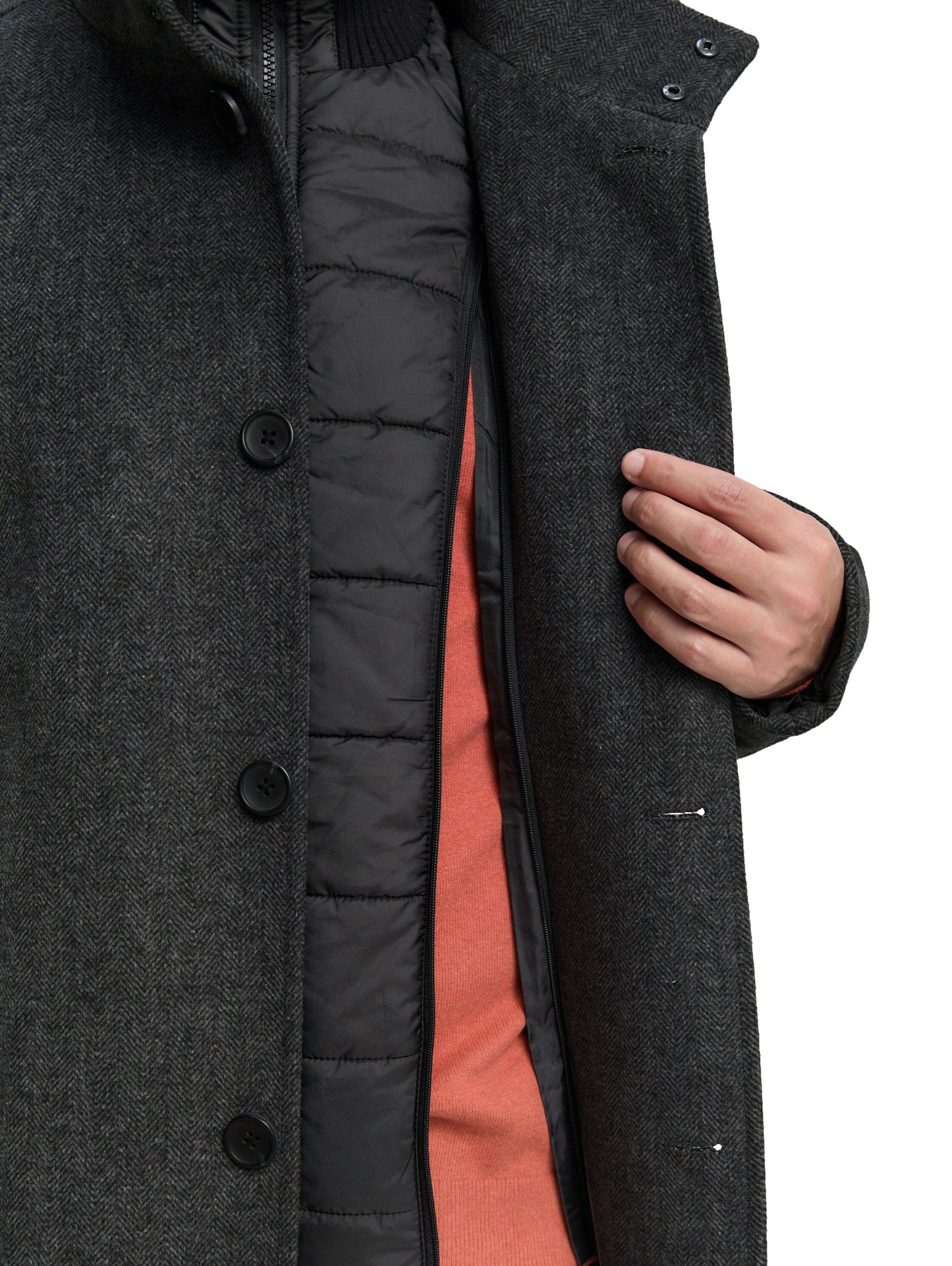 Tom Tailor Herren Mantel schwarz