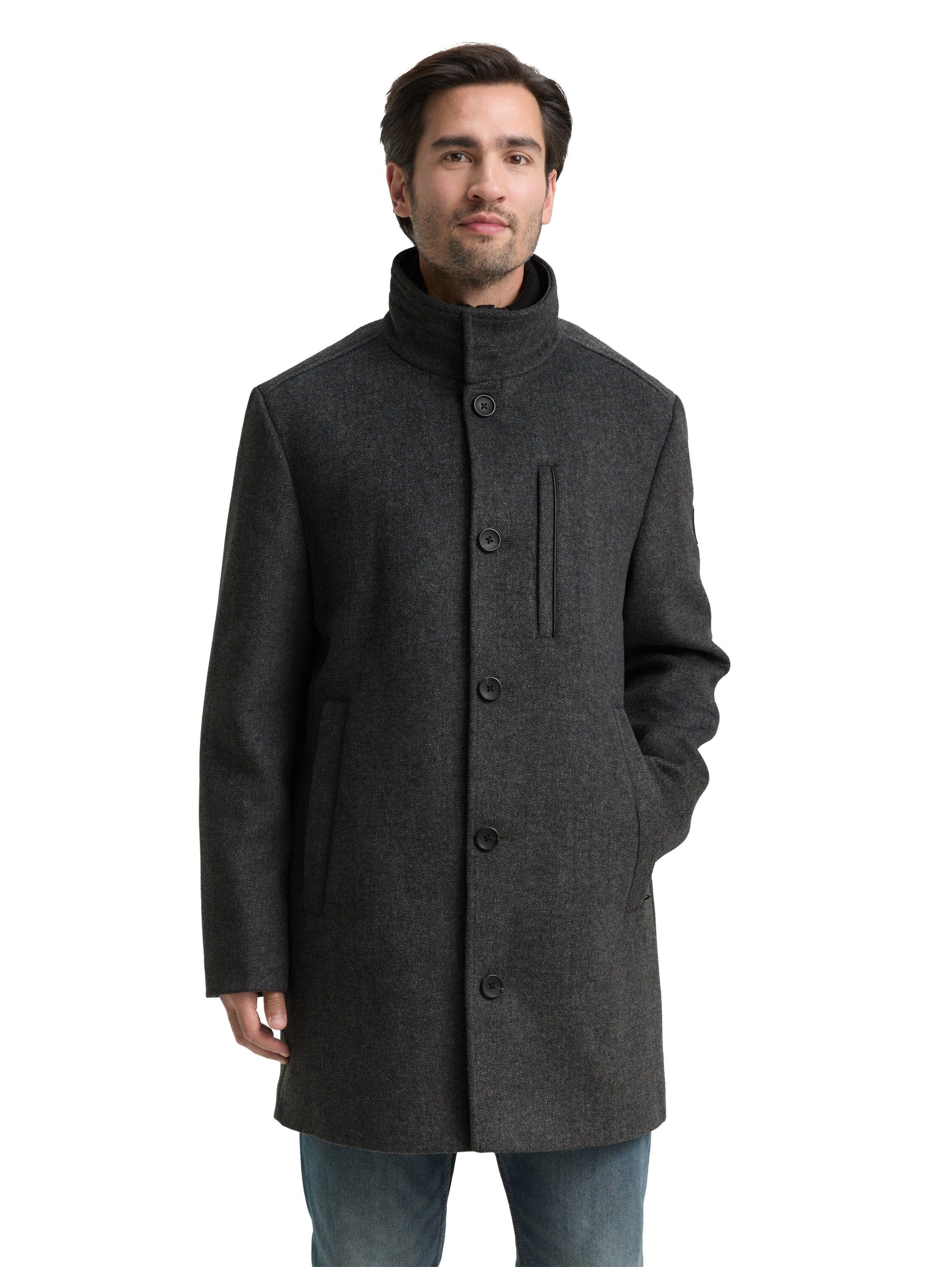 Tom Tailor Herren Mantel schwarz