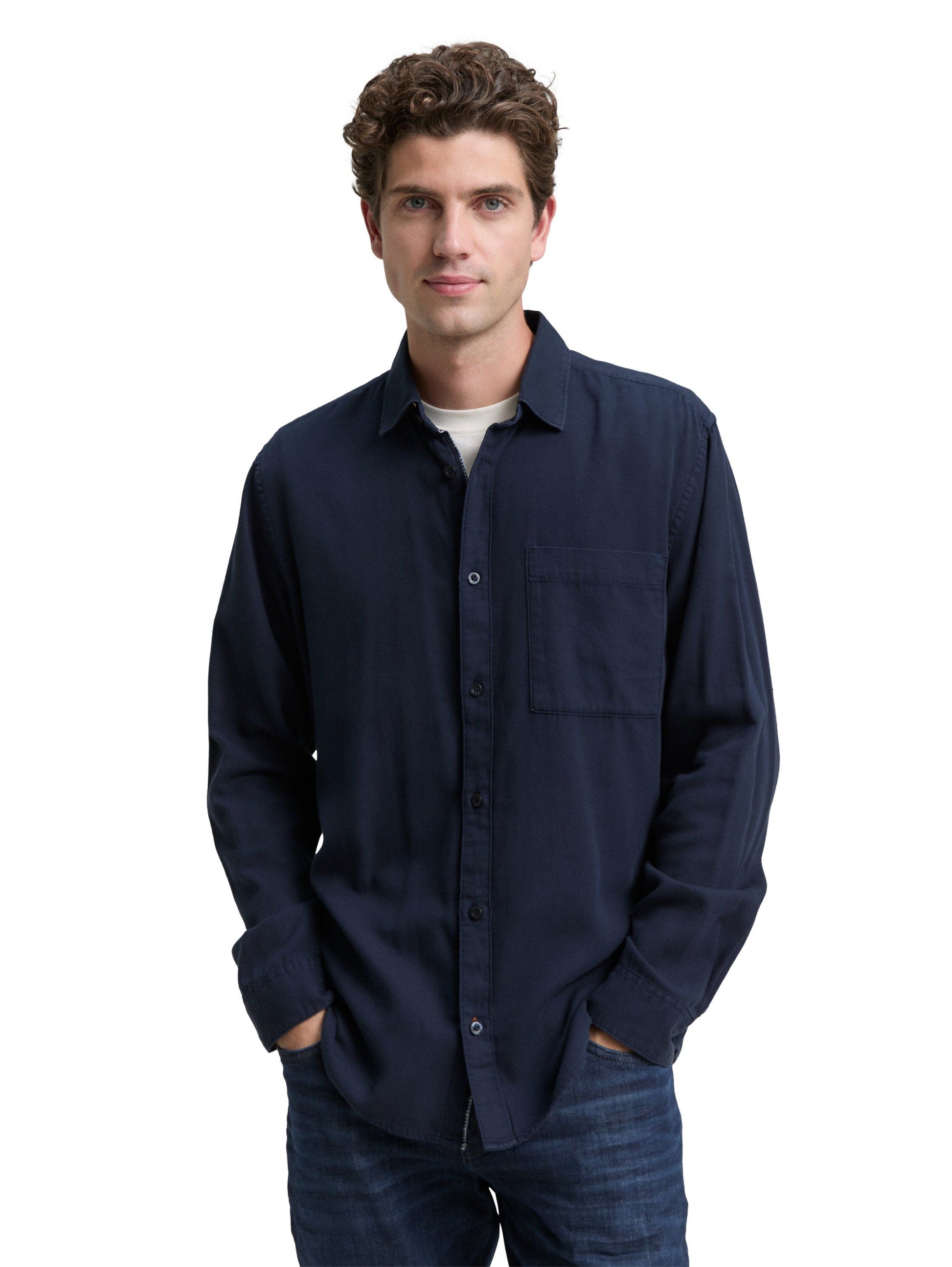 Tom Tailor Herren Hemd blau